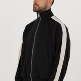 Stripe Track Jacket - Black